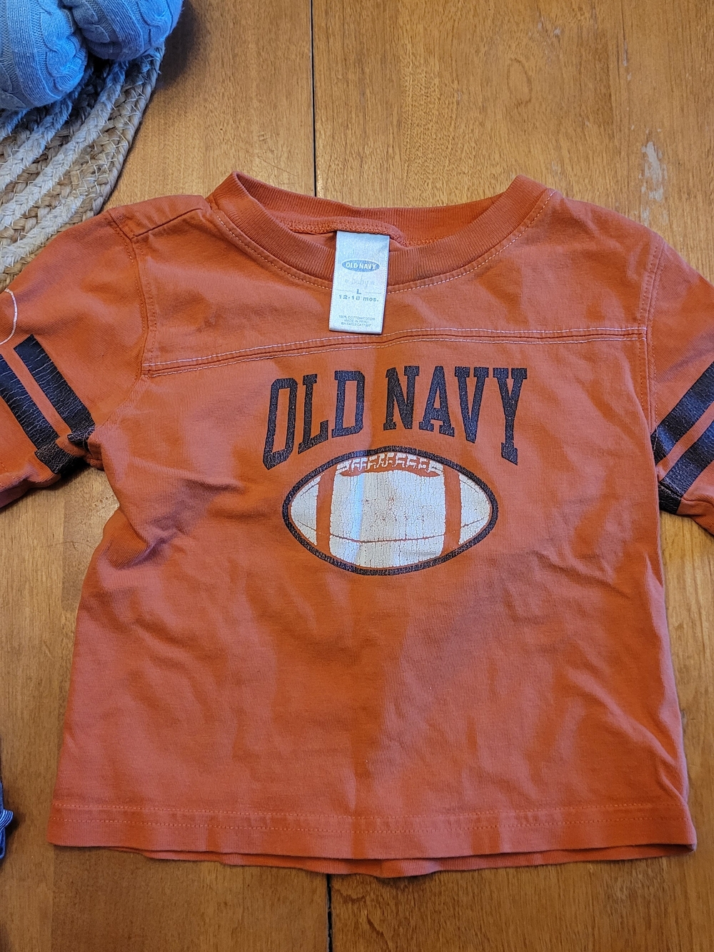 Old Navy Orange Short-Sleeve Football Graphic Tee